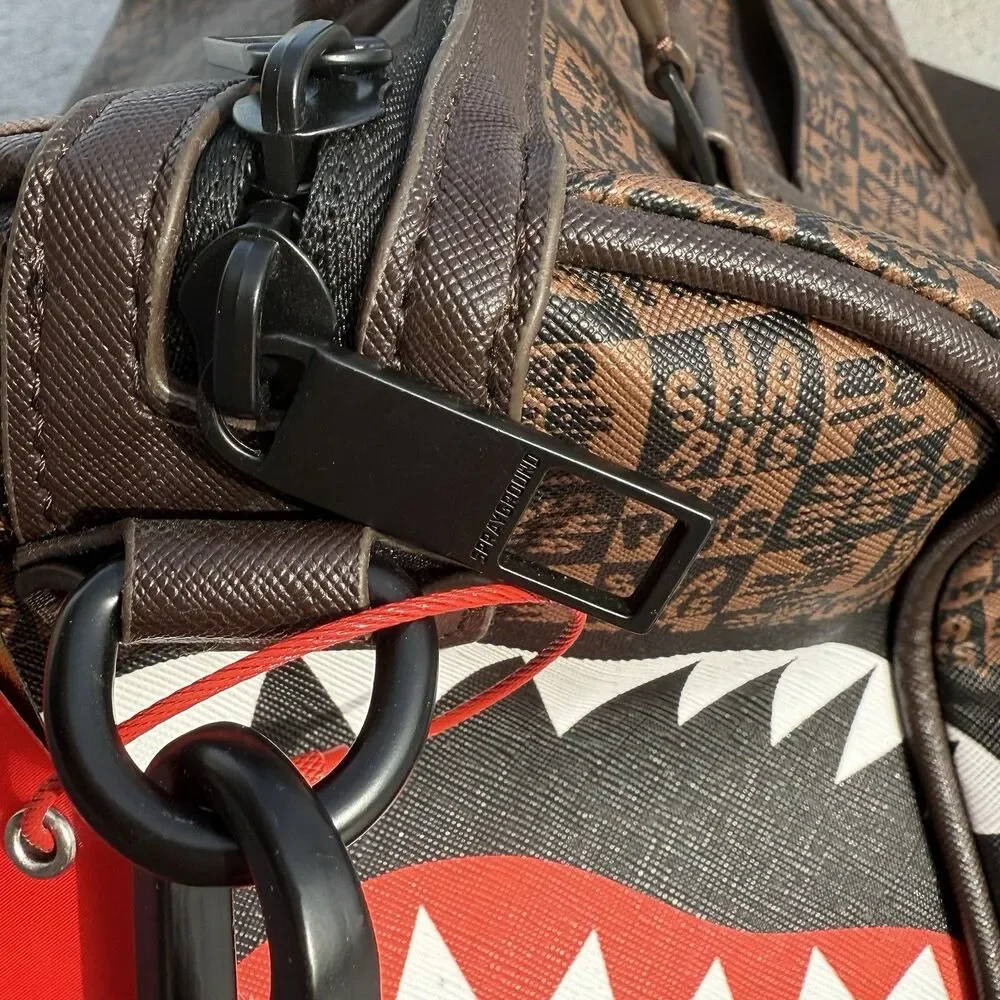 Sprayground Sharks In Paris Small Duffle Bag Brown